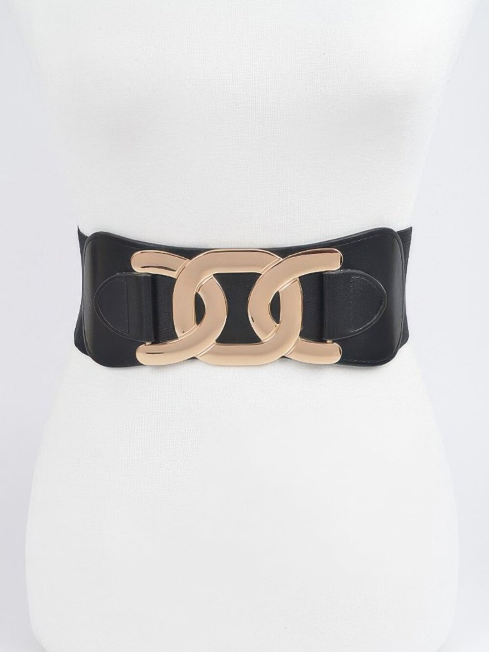 Metal Buckle Plus Size Elastic Belt